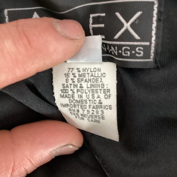 Alex Evenings Black Metallic Paisley Zip Jacket Sparkle Small - Picture 7 of 7